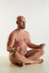 Nude Man White Average Bald Standard Photoshoot Realistic